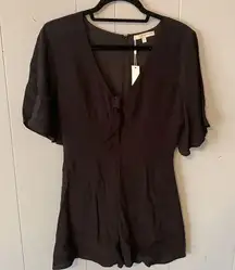 NWT Lavender Brown Black Romper Size Small