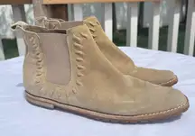 Jones New York Tan Suede Ankle Chelsea Boots Size 7.5 Booties NEW