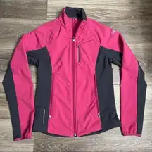 Icebreaker pink merino gt zip up jacket size small