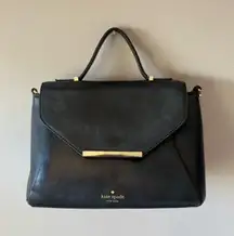 Kate Spade Women’s Camden Palermo Black‎ Leather Envelope Top Handle Bag