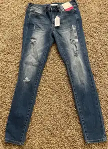 So Denim Jegging Jeans Distressed Women's Sz 5/27 Low Rise New With Tags