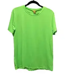 Daisy Neon Green Short Sleeve Tee Shirt Size Large