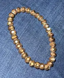 Copper tone beaded bracelet 