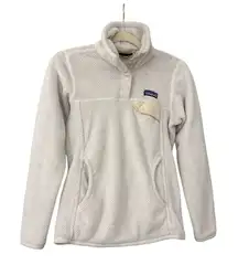 Patagonia Off White Pullover Quarter Zip Fleece Sweatshirt Jacket Women's XS