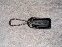 Coach Black and Silver Key and Card Holder