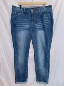 Wax Jean Dark Wash Denim High Waisted Boyfriend Jean size 18