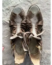 Freebird By Steven Arrow Women's Brown Leather Sandals Size 9