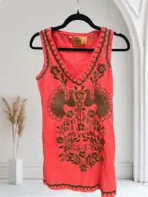 Tory Burch Embroidered Mini Dress Size 2