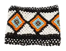 Beaded Native American Multi Color Stretch Bracelet Cuff Accessory
