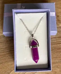 Chakra Crystal Necklace - Purple