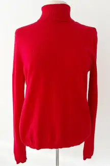 Pendleton Red Merino Wool Turtleneck Sweater | Small