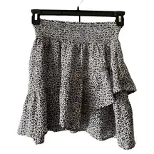 Altard Altar'd State Skirt Size Small Floral Print Ruffle Lined Elastic Waist