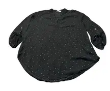 LUSH black and white polkadot blouse