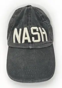 Nash Nashville Strapback Hat Gray‎ OSFA Adjustable Embroidered 6 Panel Anvil