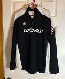 Adidas University Cincinnati 1/4 Zip pull Over Size Small -EUC ()