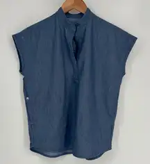 Figs Rafela Oversized Scrub Top Women’s Size XXS in Blue Gray - EUC!