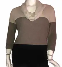 INC Stripes Rib Knit Turtleneck Tunic