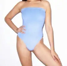 NEW  Light Blue Velvet Bodysuit