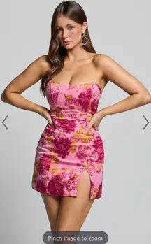 Floral Strapless Dress