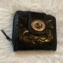 Coach  Patent Bifold Wallet in Black