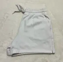 Fabletics Light Grey Athletic Shorts with Elastic Waistband
