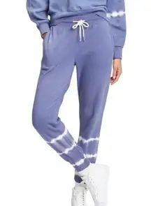 Gap Sweats Blue White Tie Dye Fleece Lined Jogger Sweatpants Women’s Size Small