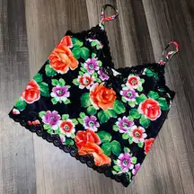 Vs pink floral slip vintage