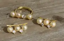 Elegant REAL Pearl Jewelry Set