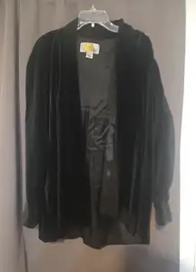 JS Collections Black Velvet Jacket,‎ Vintage Evening Wear, Women's Medium Jacket
