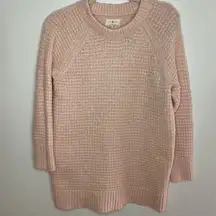 Lou & Grey light pink waffle sweater Alpaca Blend size medium