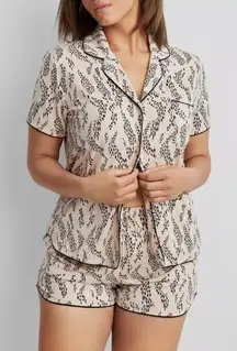 Brand New State of Day Women's Size 2X Textural Animal Print Sleepwear Set