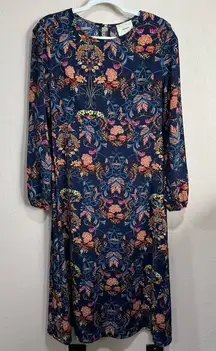 I. Madeline Anthropologie Dress Garden Splendor small Midi A Line Boho Floral