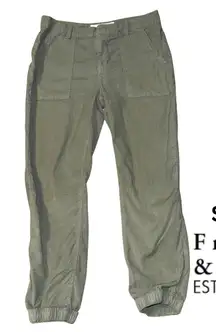 Frank & Eileen Women's Jameson Jogger Olive Green Ankle Pants EUC