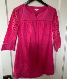 crown & ivy Pink Eyelet Tunic Dress