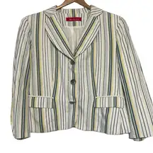 Vintage  striped button blazer