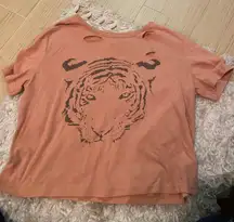 Distressed Tiger T Shirt 