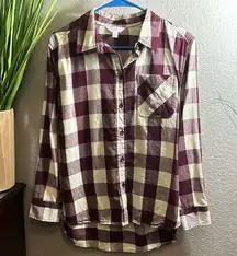 💰💰$4.00💰💰 bundle item: time and tru Long sleeve checkered shirt, size small