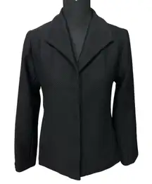 Eileen Fisher Women's High Collar Virgin Wool Jacket Black Size XS Stretch Wool