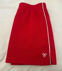 TNA red mini tennis active skirt