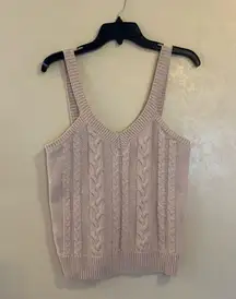 Evereve Maeve Cable Knit Sweater tank top sz M
