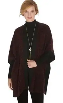 White House Black Market Burgundy Shawl Cardigan Wrap Sweater Size XS / Small