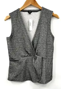 J. Crew Women's Tweed‎ Boucle Peplum Tank Top Stretch Sleeveless Gray Size S New