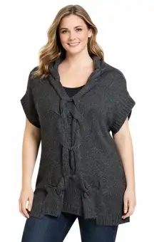 All Saints Sweater Women's Size 6 Spitalfields Vex Knit Wool Blend Gray