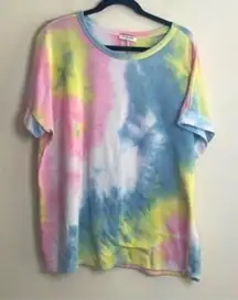 Andree by Unit Crew neck pastel tie-dye casual comfy soft Stretch shirt