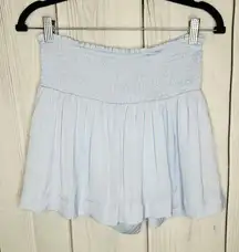 Pants Store High Waist Elastic Band Light Blue Swing Shorts Size S
