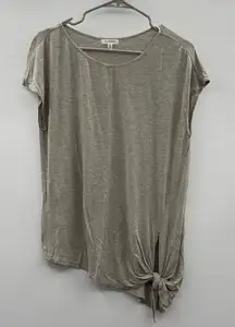 Max Studio Heathered Gray Knot-Detail‎ Tee