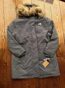 The North Face Women's Arctic Parka Down Coat Vanadis Grey Size 3XL $350