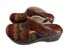 Born Y2K Leather and Wool Mules/Clogs