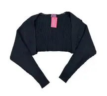 Edikted  Anya Shrug Cardigan Sweater in Black