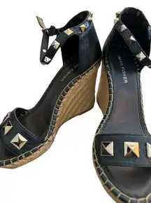 Marc Fisher Navy Kegan Espadrille Wedges NWOT